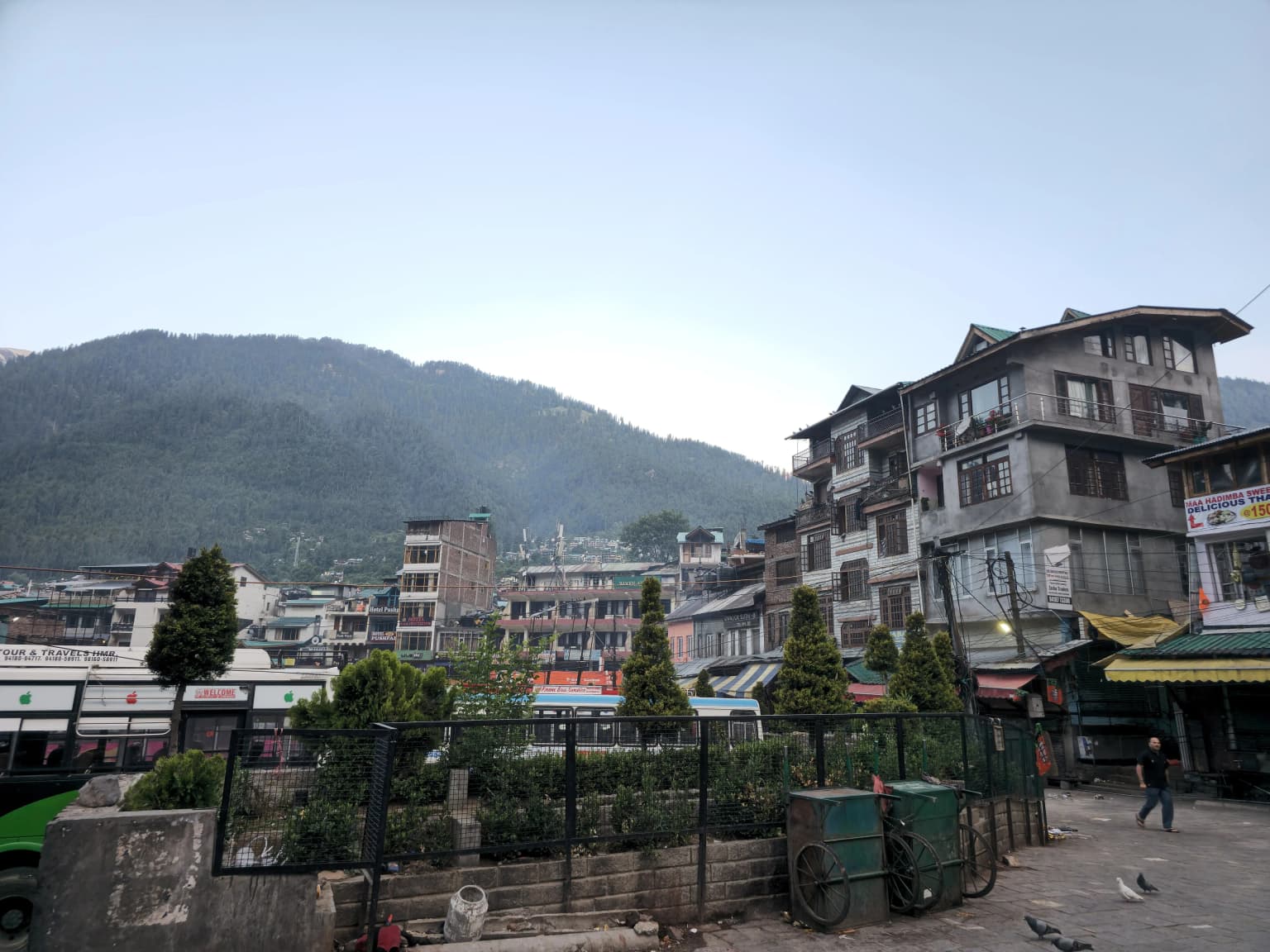 Snow-covered mountains above Manali