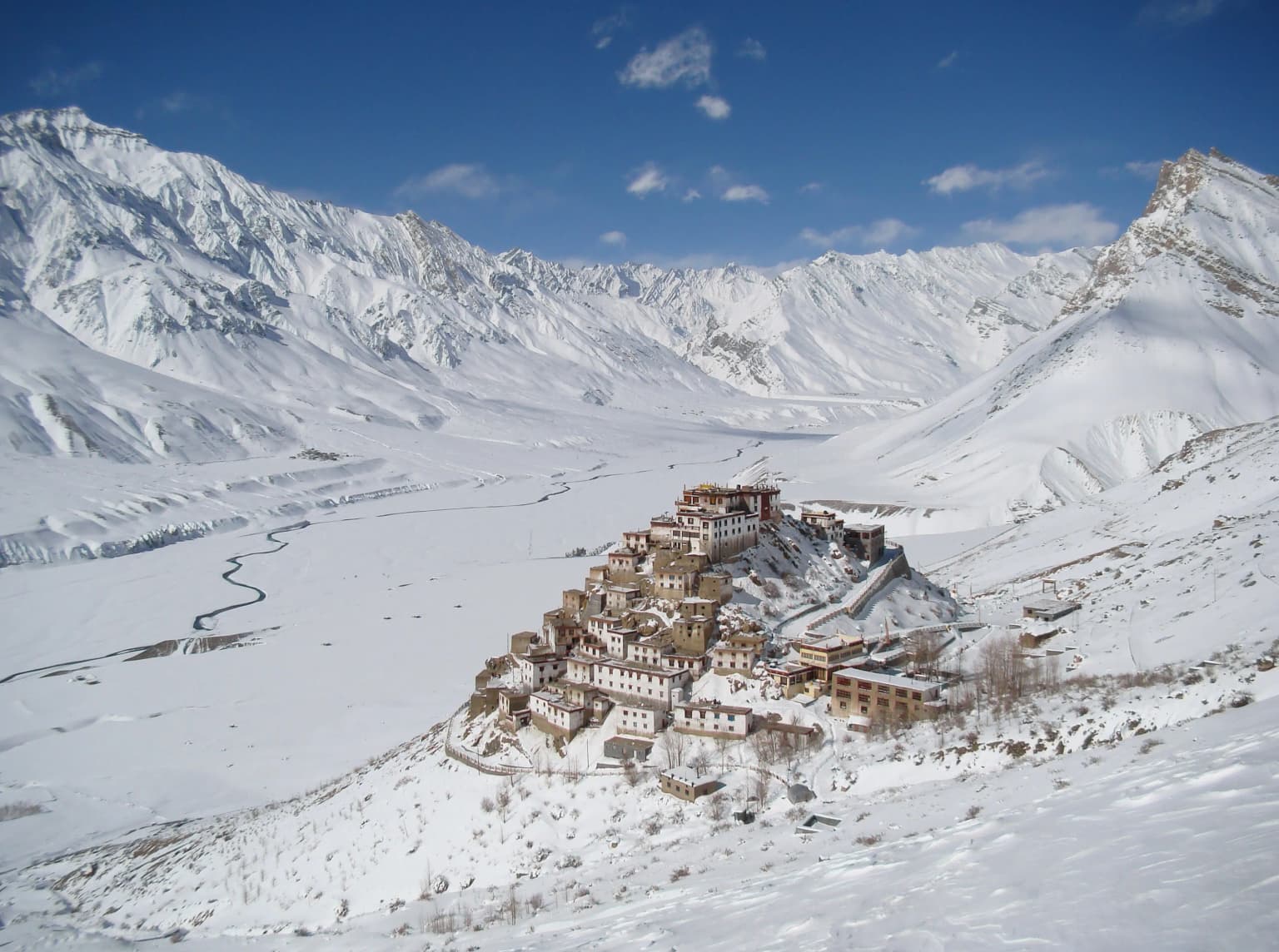 Key Monastery perched above the Spiti river valley